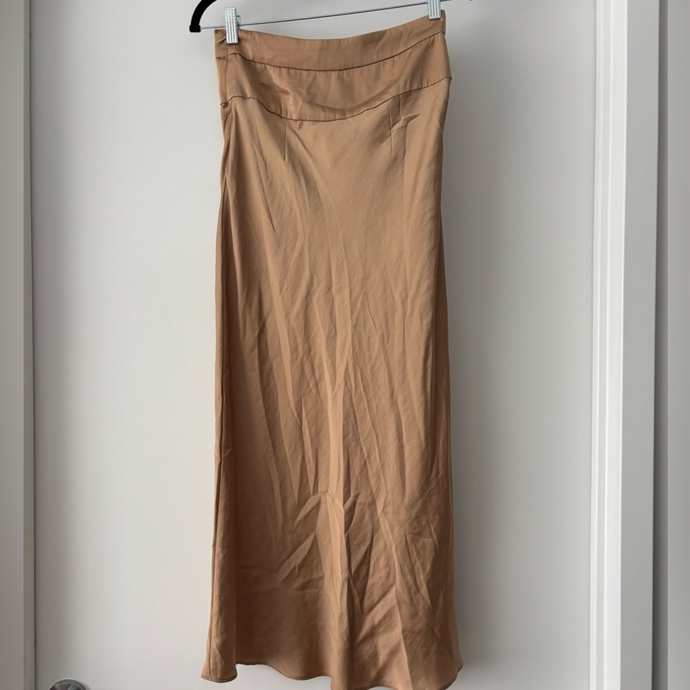 Free people silk slip skirt